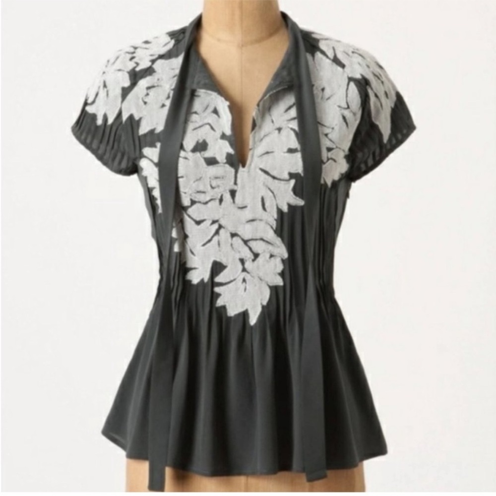 Anthropologie Project Alabama Iced Foliage Blouse